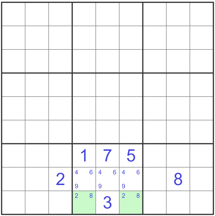 Hidden pair example